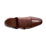 Double Monk Strap Chestnut Brown Shoes - MenSuits