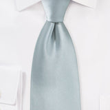 Dove Gray Solid Necktie - MenSuits