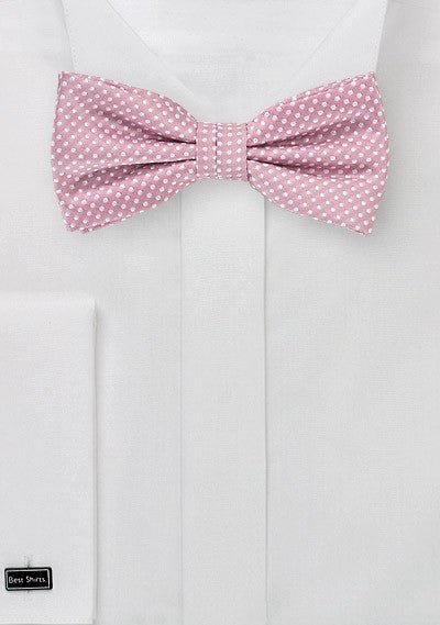 Dusty Rose Pin Dot Bowtie - MenSuits