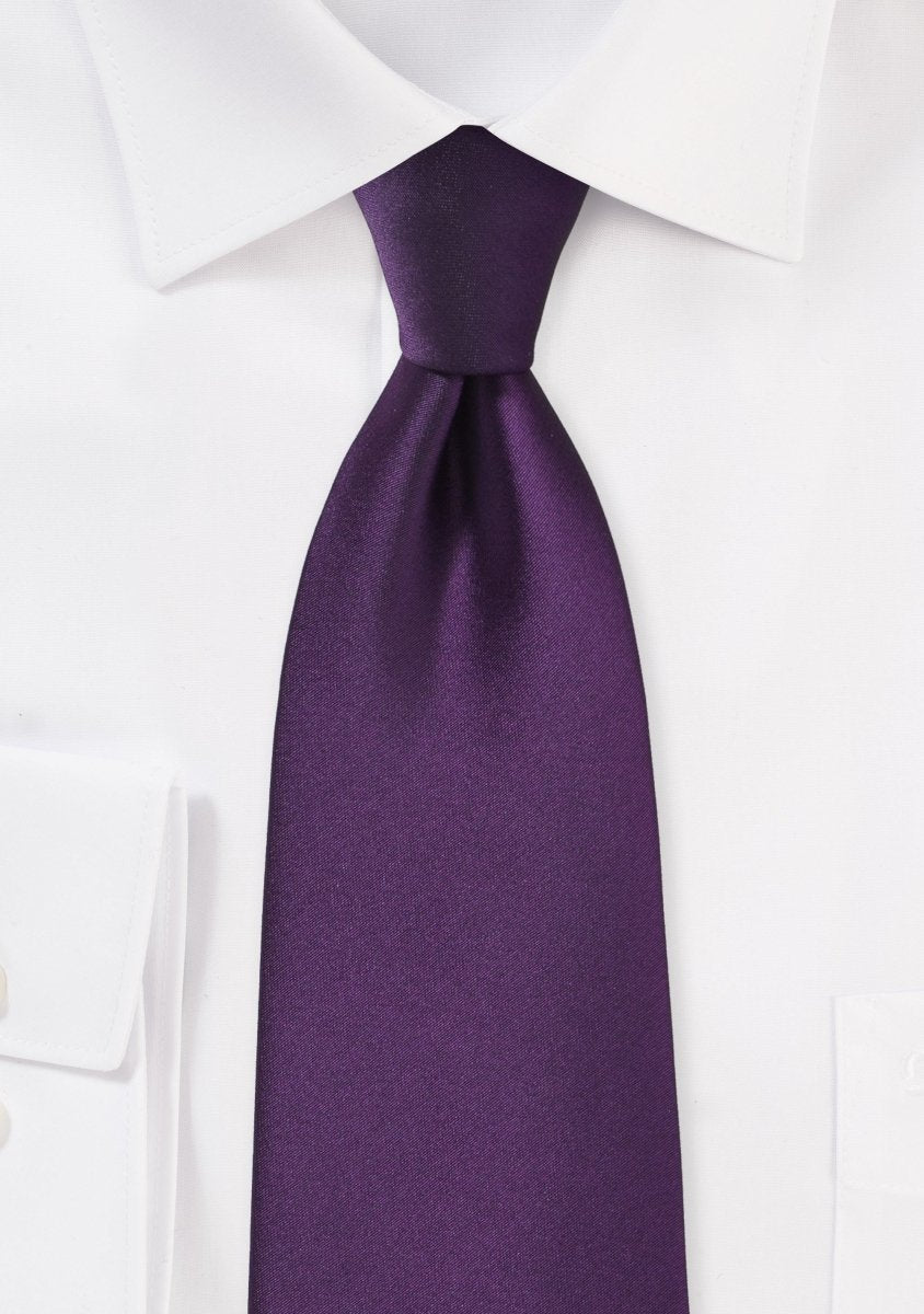 Eggplant Solid Necktie - MenSuits