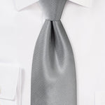 Formal Silver Small Texture Necktie - MenSuits