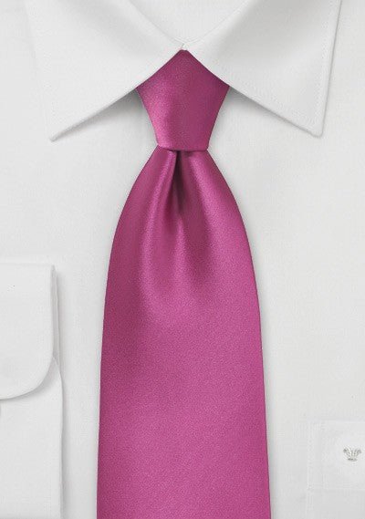 Fuchsia Solid Necktie - MenSuits