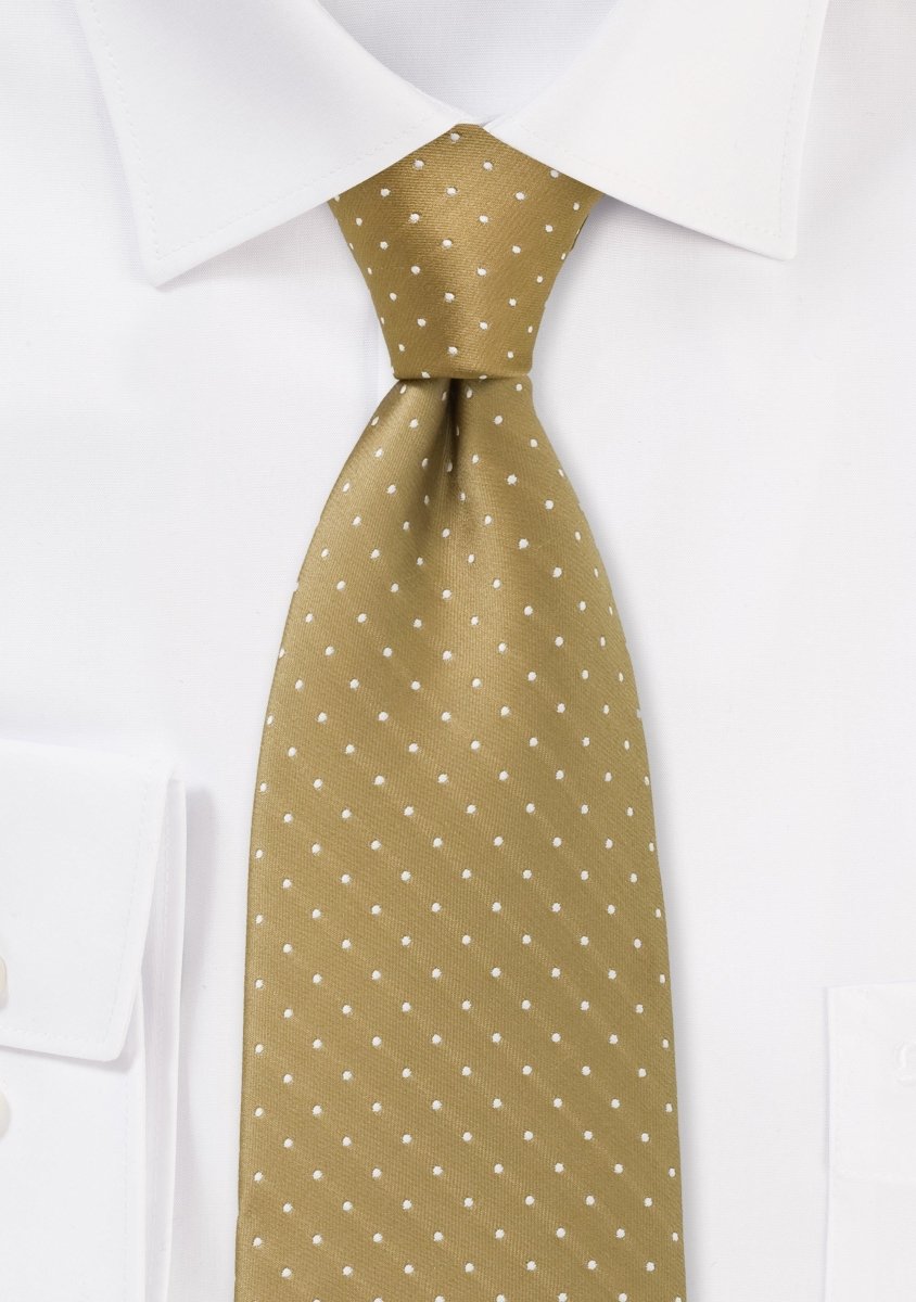 Gold Polka Dot Necktie - MenSuits