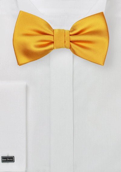 Golden Saffron Solid Bowtie - MenSuits