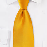 Golden Saffron Solid Necktie - MenSuits