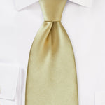 Golden Tan Solid Necktie - MenSuits