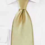 Golden Tan Solid Necktie - MenSuits