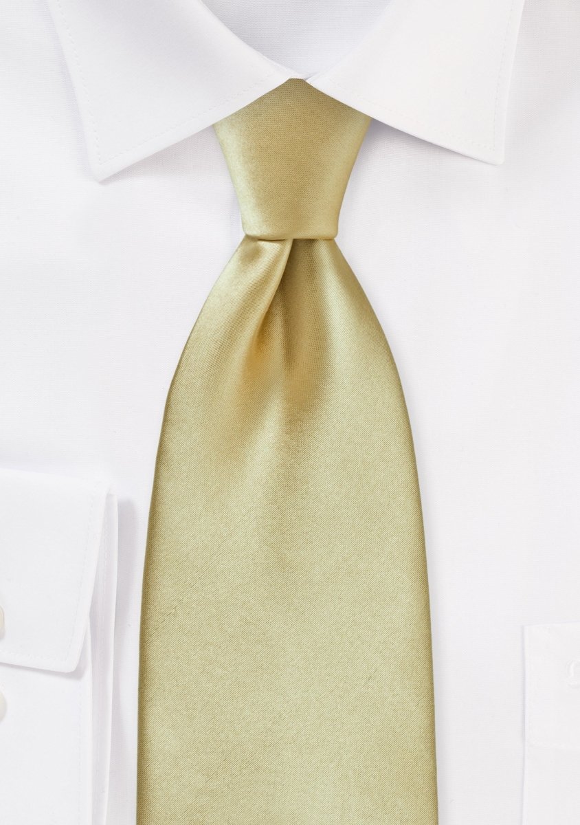 Golden Tan Solid Necktie - MenSuits