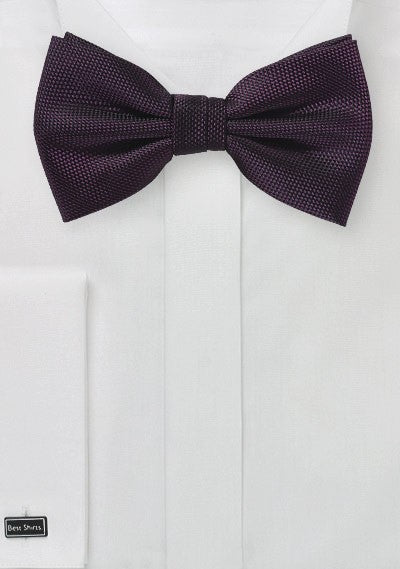 Grape Purple Herringbone Bowtie - MenSuits