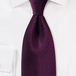 Grape Purple Herringbone Necktie - MenSuits