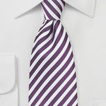 Grape Summer Striped Necktie - MenSuits