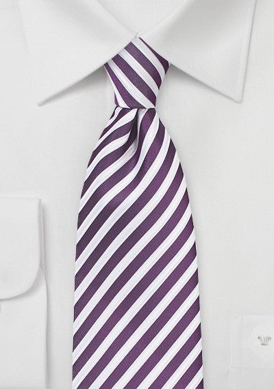 Grape Summer Striped Necktie - MenSuits