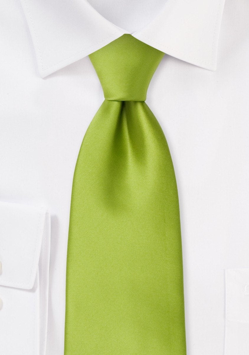 Green Apple Solid Necktie - MenSuits