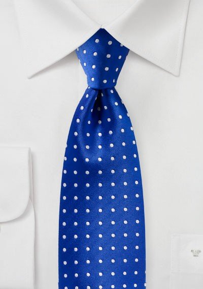 Horizon Blue Polka Dot Necktie - MenSuits