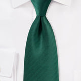Hunter Green Herringbone Necktie - MenSuits