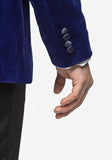 Indigo Blue Velvet Shawl Lapel Tuxedo - MenSuits