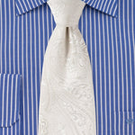 Ivory Proper Paisley Necktie - MenSuits