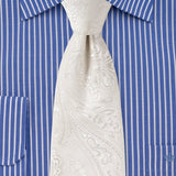 Ivory Proper Paisley Necktie - MenSuits