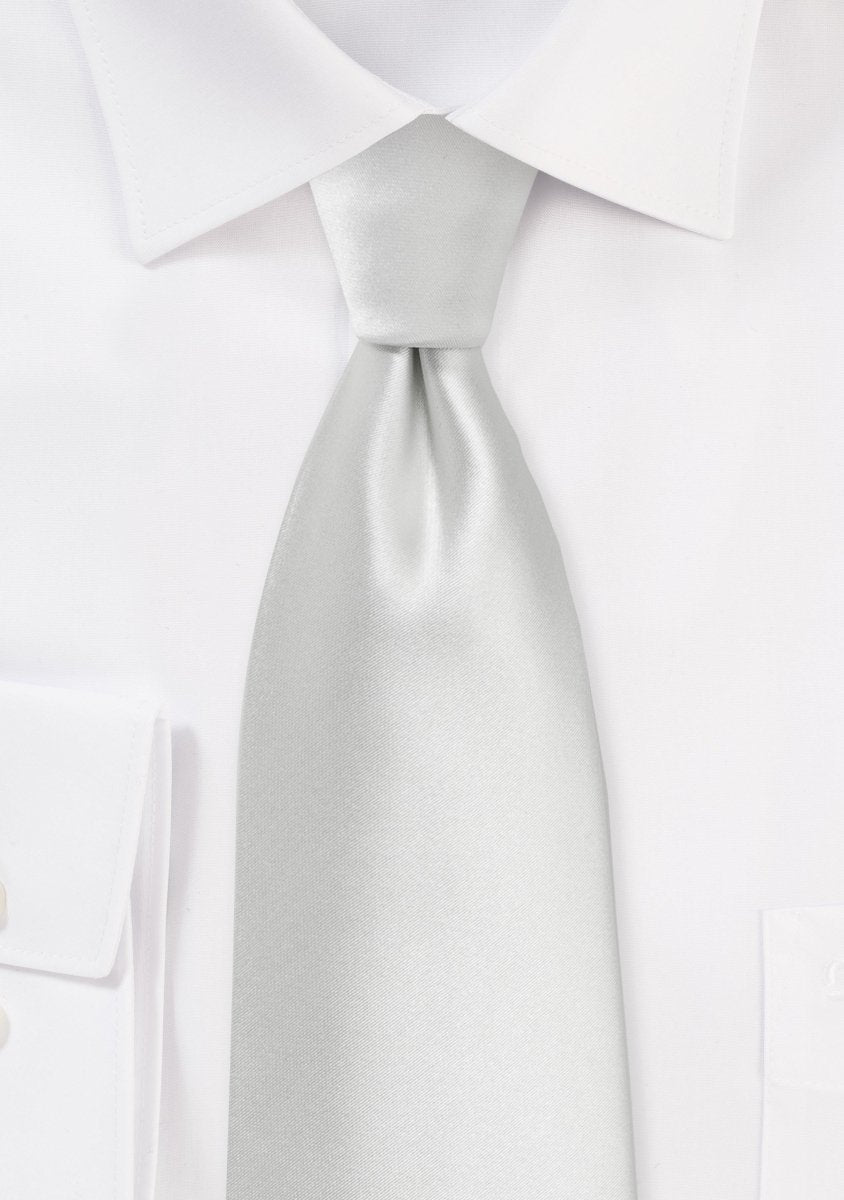 Ivory Solid Necktie - MenSuits