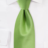 Kiwi Green Small Texture Necktie - MenSuits