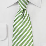 Kiwi Summer Striped Necktie - MenSuits
