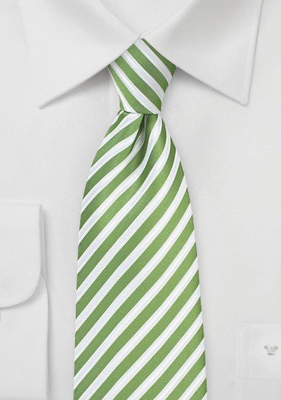 Kiwi Summer Striped Necktie - MenSuits