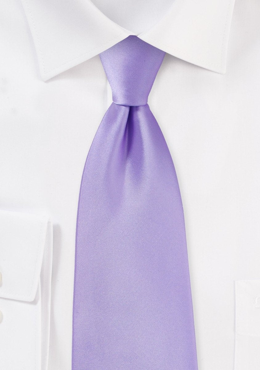 Lavender Solid Necktie - MenSuits