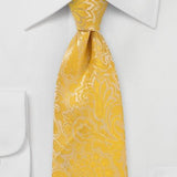 Lemon Floral Paisley Necktie - MenSuits