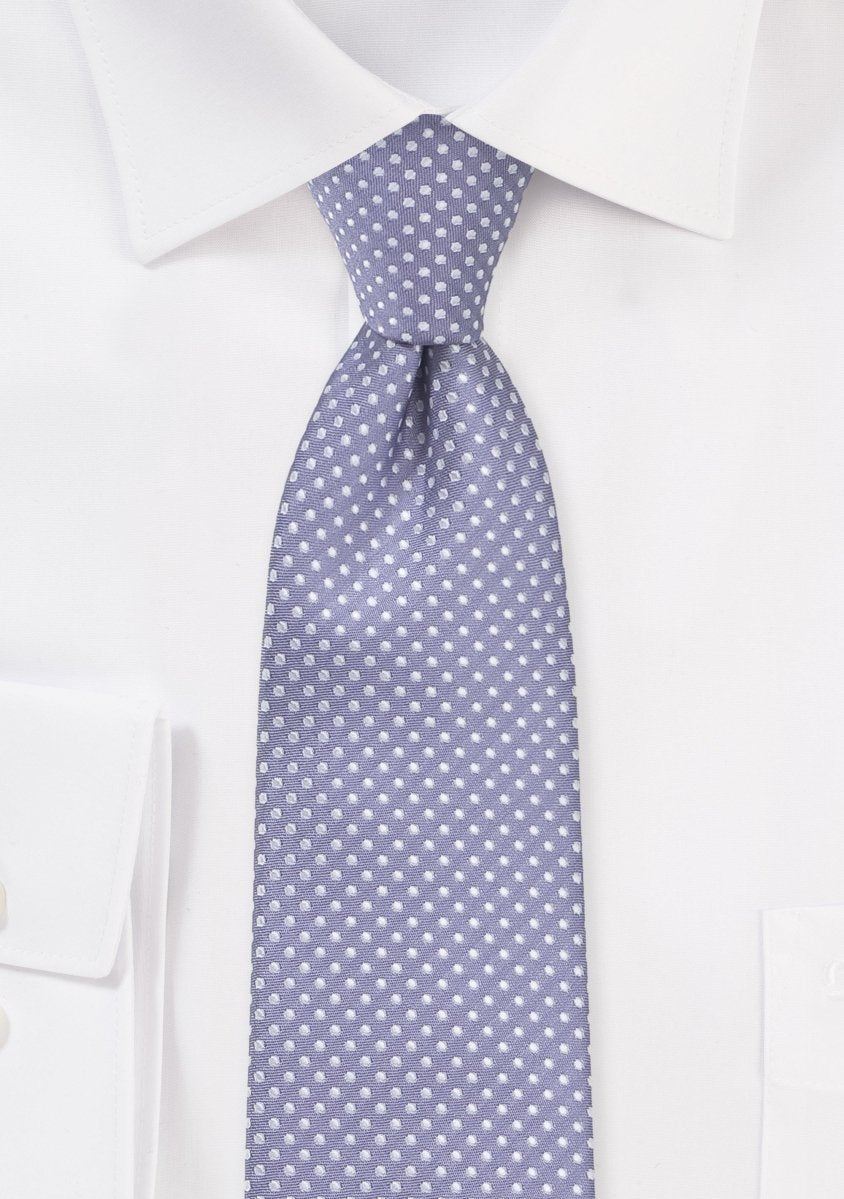 Lilac Pin Dot Necktie - MenSuits