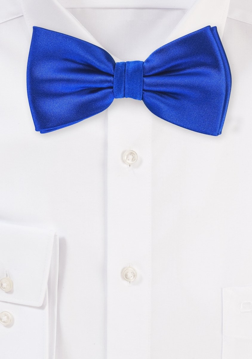 Marine Blue Solid Bowtie - MenSuits