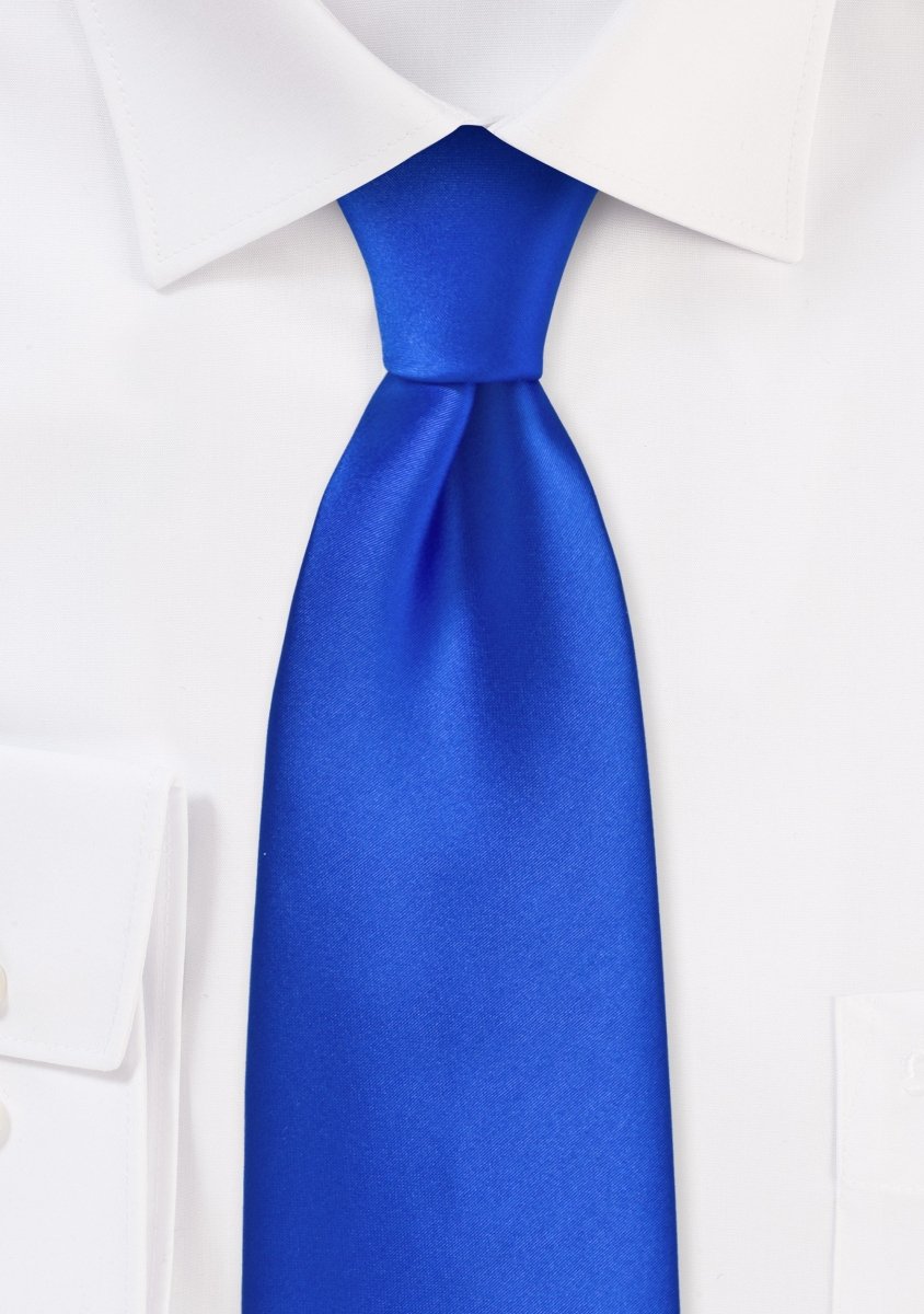 Marine Blue Solid Necktie - MenSuits