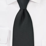 Matte Black MicroTexture Necktie - MenSuits