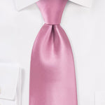 Mauve Pink Solid Necktie - MenSuits