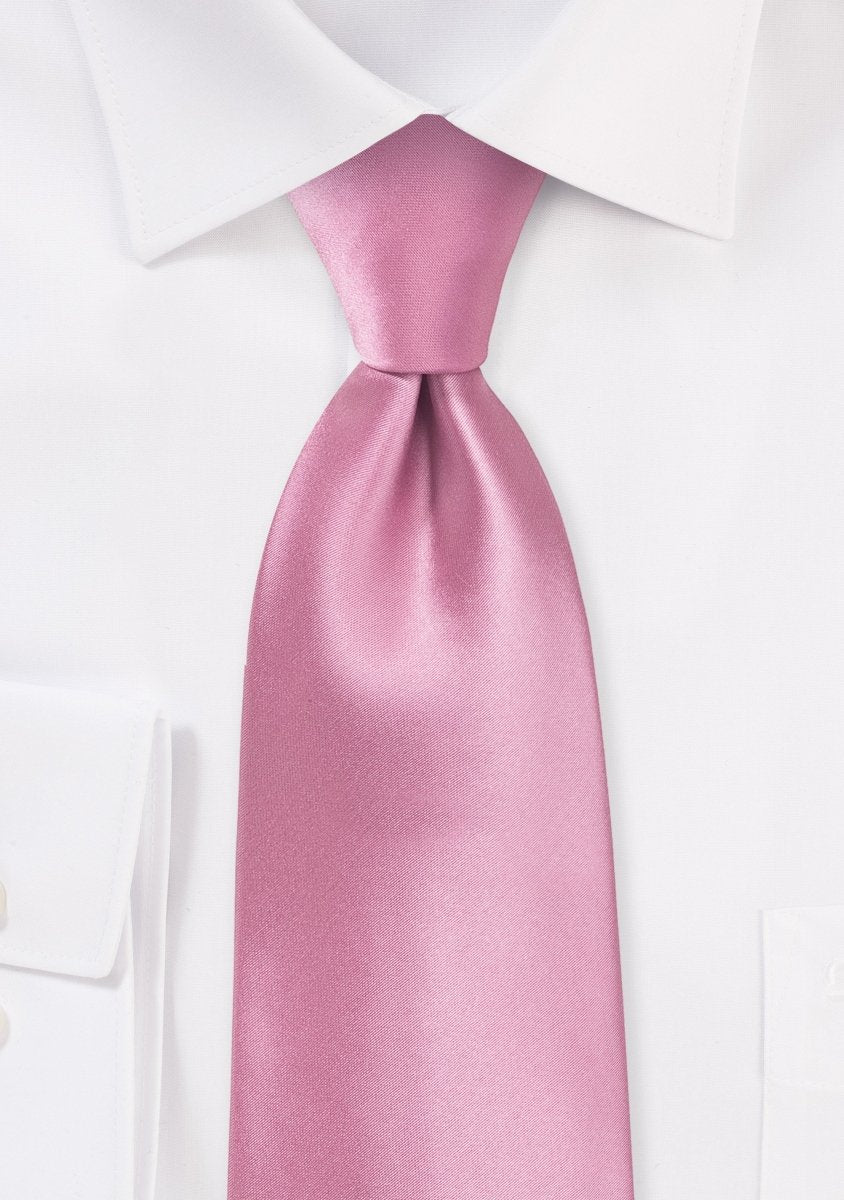 Mauve Pink Solid Necktie - MenSuits