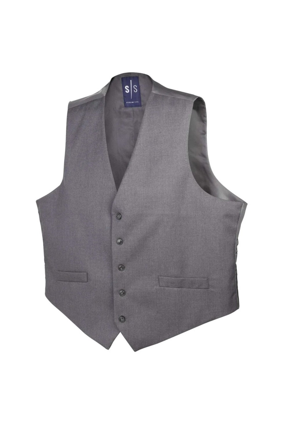 Medium Gray Vest - MenSuits