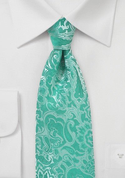 Mermaid Floral Paisley Necktie - MenSuits