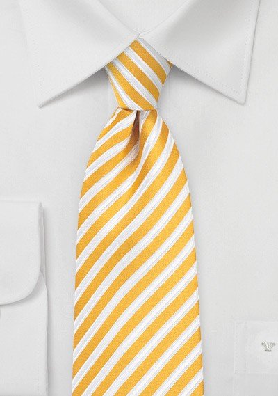 Meyer Lemon Summer Striped Necktie - MenSuits