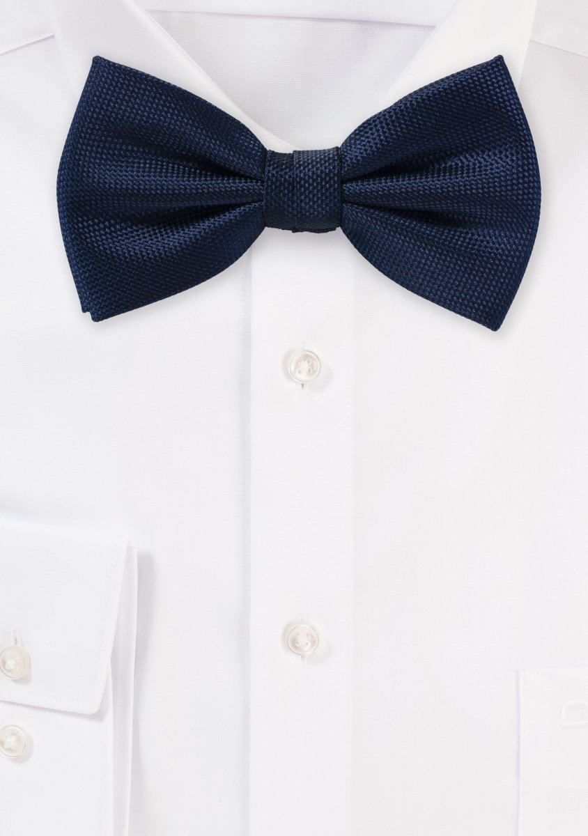 Midnight Blue MicroTexture Bowtie - MenSuits