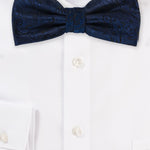 Midnight Navy Proper Paisley Bowtie - MenSuits