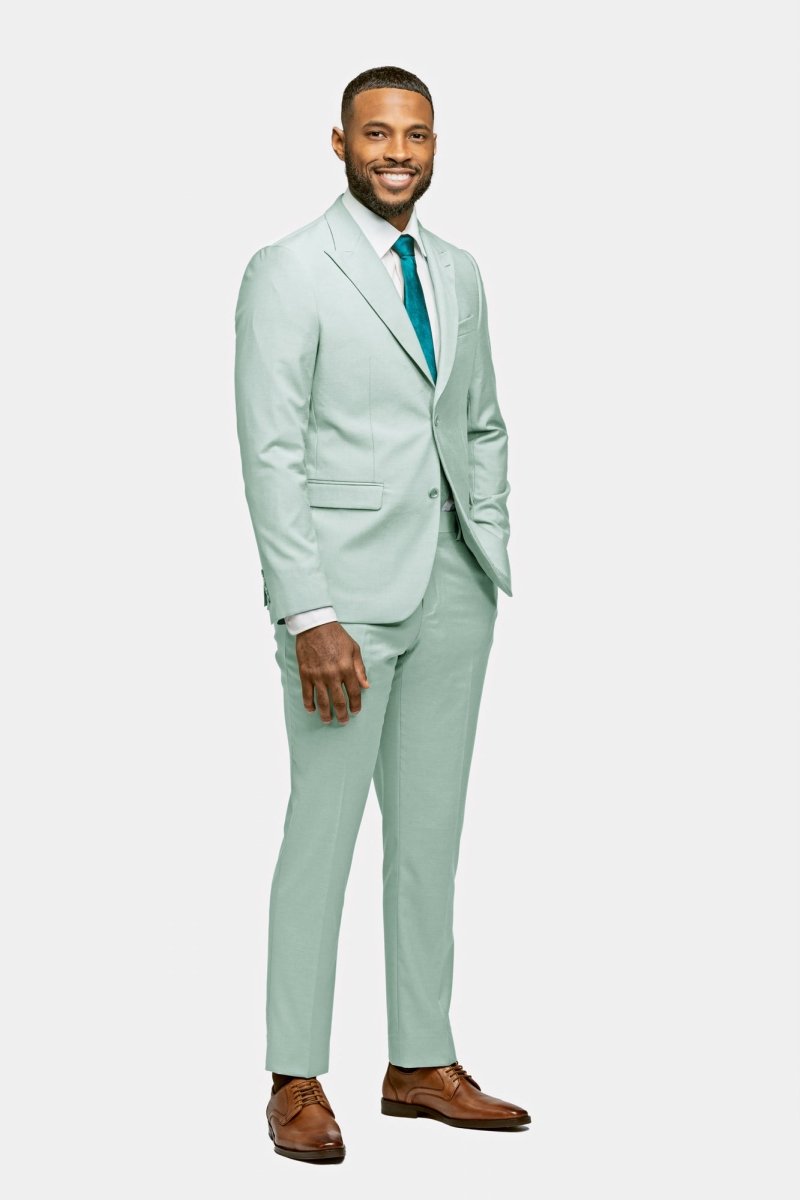 Mint Green 2 Button Suit - MenSuits