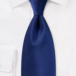 Navy Herringbone Necktie - MenSuits
