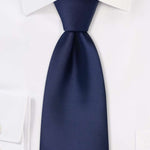 Navy Solid Necktie - MenSuits