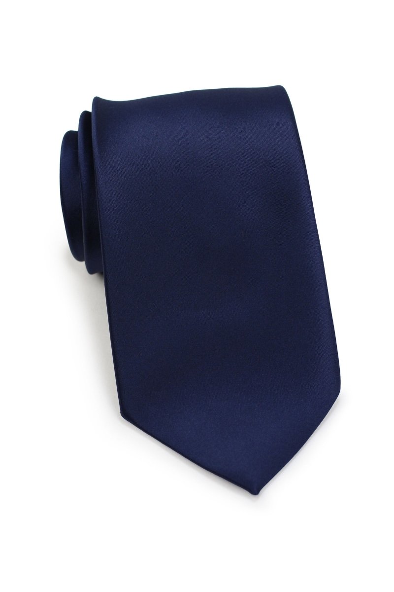 Navy Solid Necktie - MenSuits