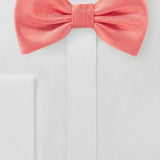 Neon Coral Herringbone Bowtie - MenSuits