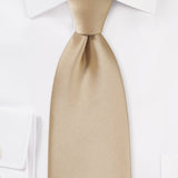 Oatmeal Solid Necktie - MenSuits