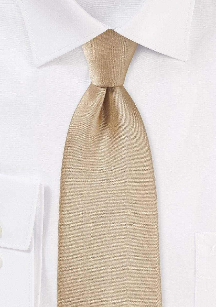 Oatmeal Solid Necktie - MenSuits