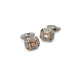 Orange Quartz Bezzled Cufflinks - MenSuits