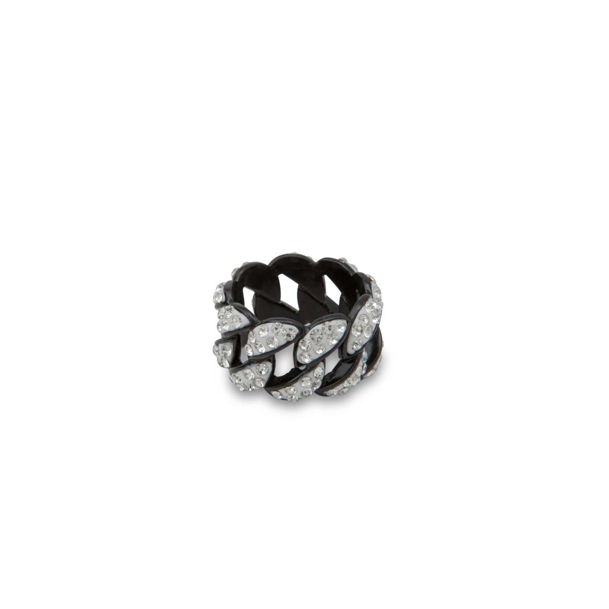 Patterned Diamond Bezzled Ring - MenSuits