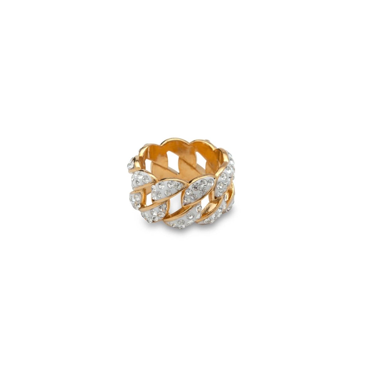 Patterned Diamond Bezzled Ring - MenSuits