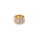 Patterned Diamond Bezzled Ring - MenSuits